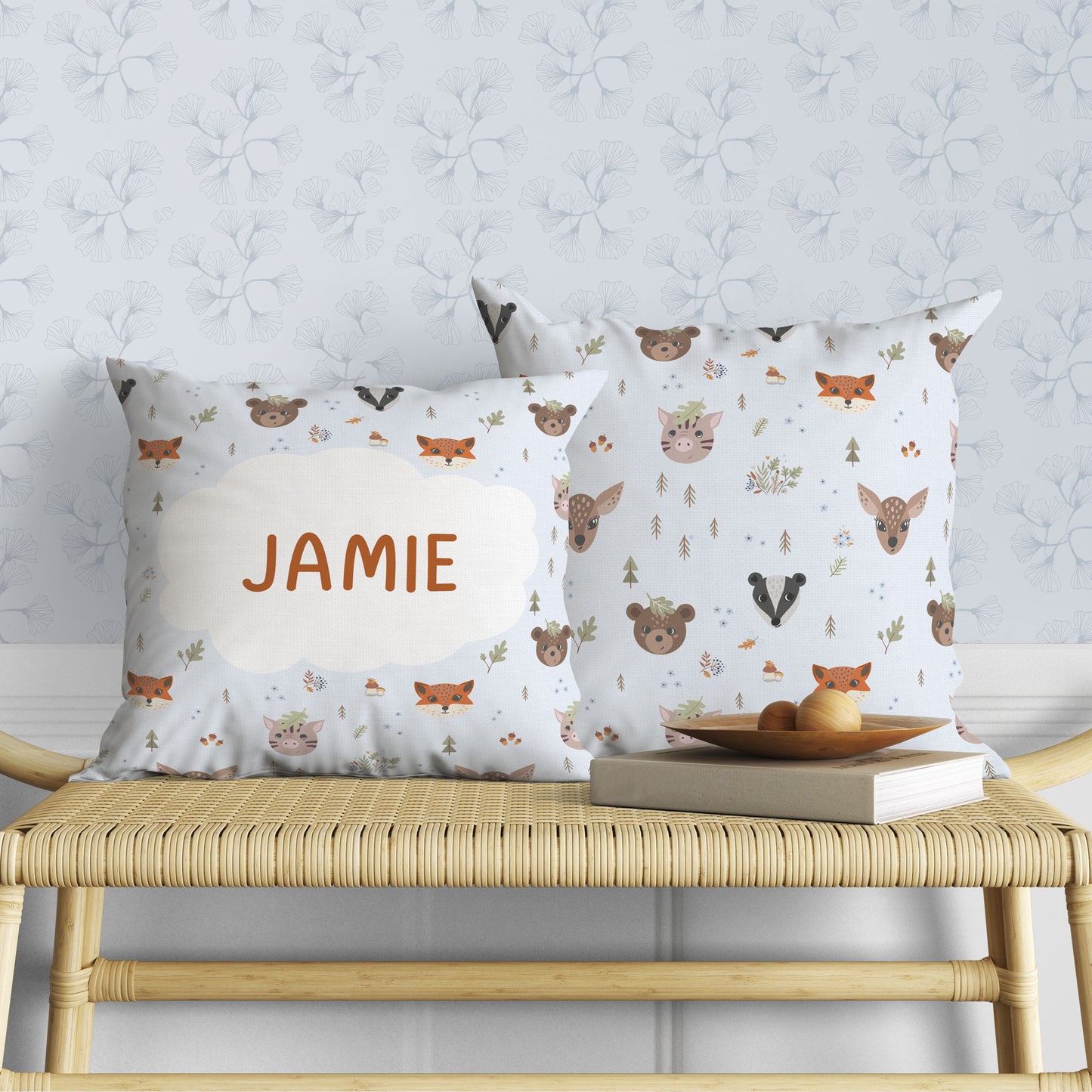 FOREST ANIMALS PERSONALISED SCATTER CUSHION