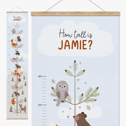 FOREST ANIMALS PERSONALISED HEIGHT CHART